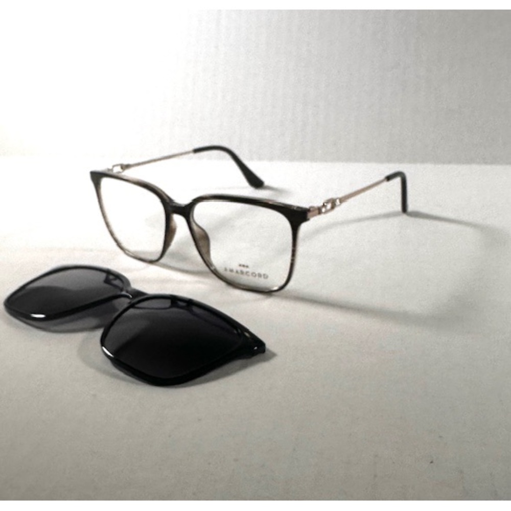 Amarcord am167 c2 Eyeglasses w/clip on New Authentic